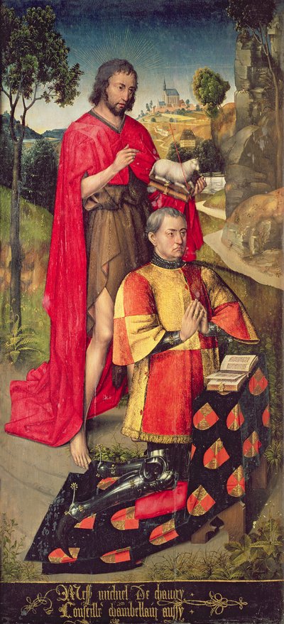 Left Panel, from the Main Altar Polyptych, Depicting Jean de Chaugy, Father of the Donor of the Altarpiece by Rogier van der Weyden